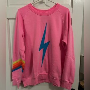 Aviator nation hot pink sweatshirt size large